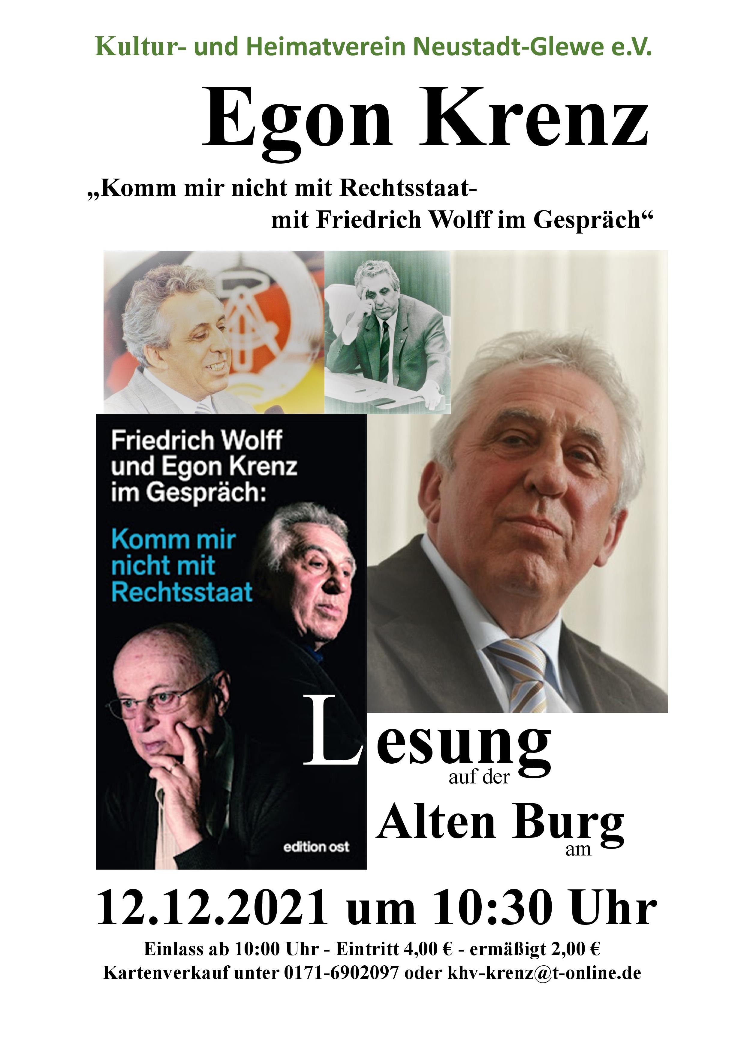 Buchlesung mit Egon Krenz © Silvio Pfeffer