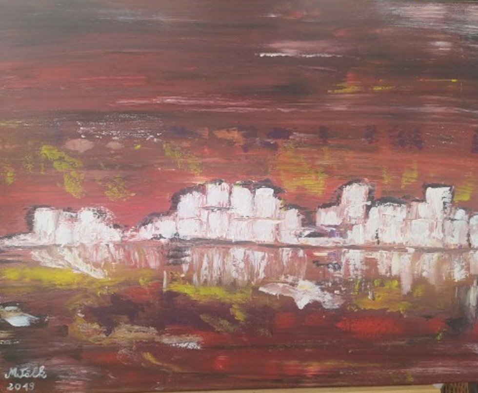 Acrylfarben auf Leinwand, ca 56 cm x 40 cm © Marita Woelk