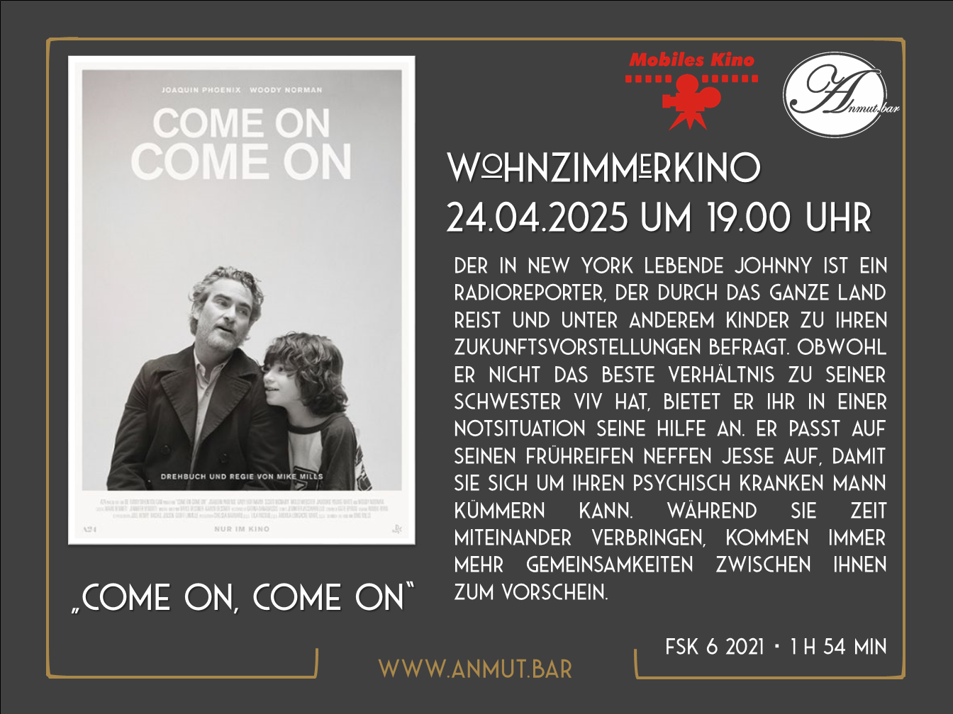Wohnzimmerkino: „Come on, come on“