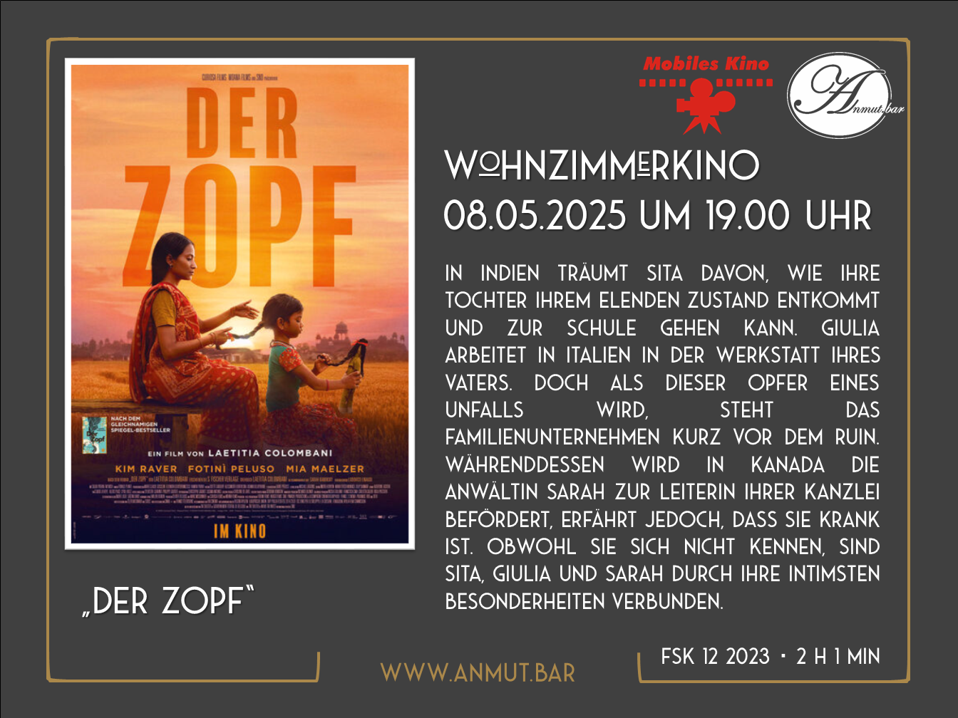 Wohnzimmerkino: „Der Zopf“
