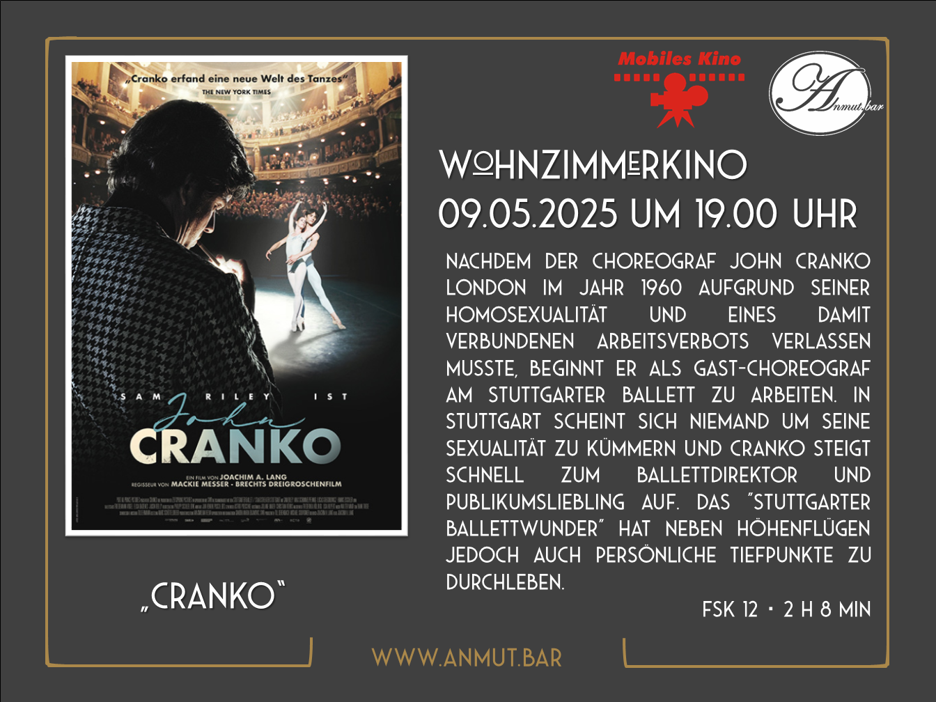 Wohnzimmerkino: „Cranko“