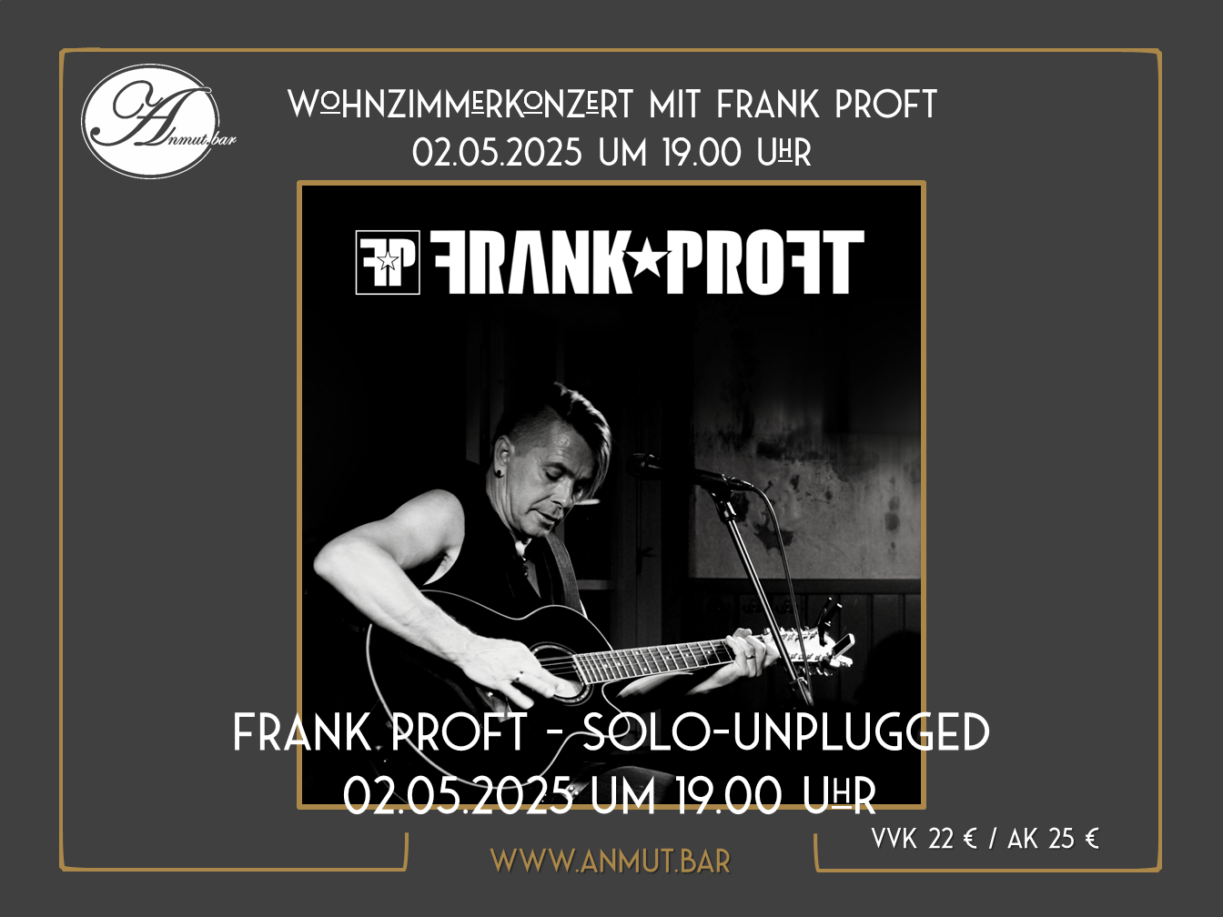 Wohnzimmerkonzert: Frank Proft – Solo – Unplugged