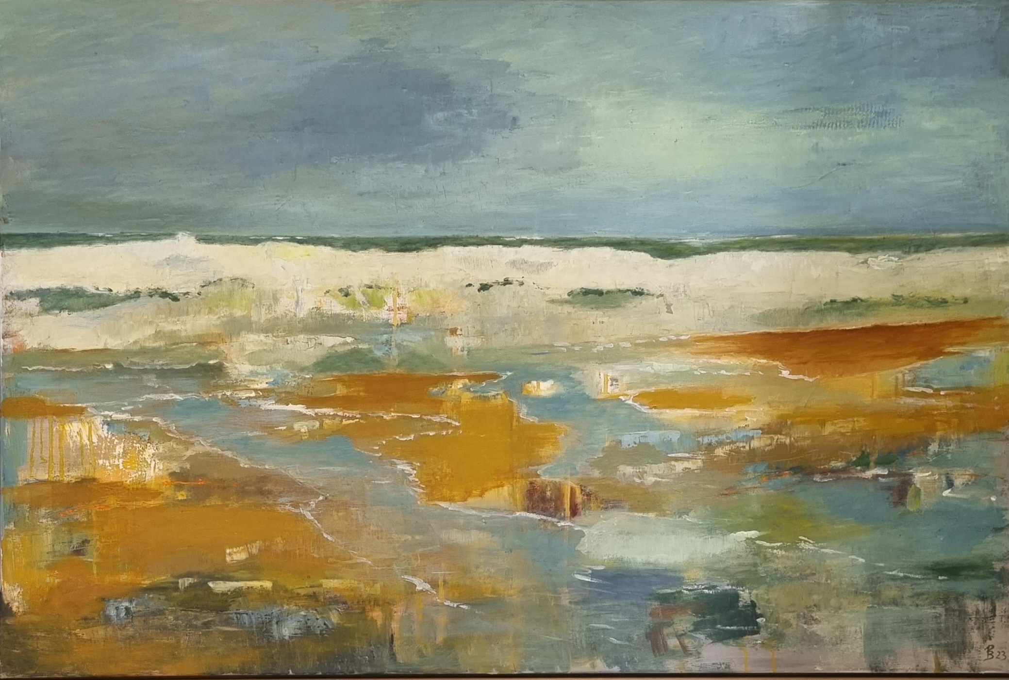 Galerie_Petra Barske Überschäumend, 2023, Öl auf Leinwand