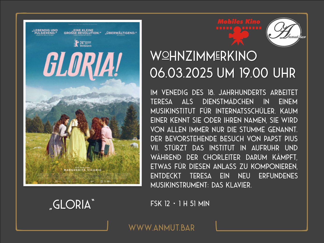 Wohnzimmerkino: „Gloria“