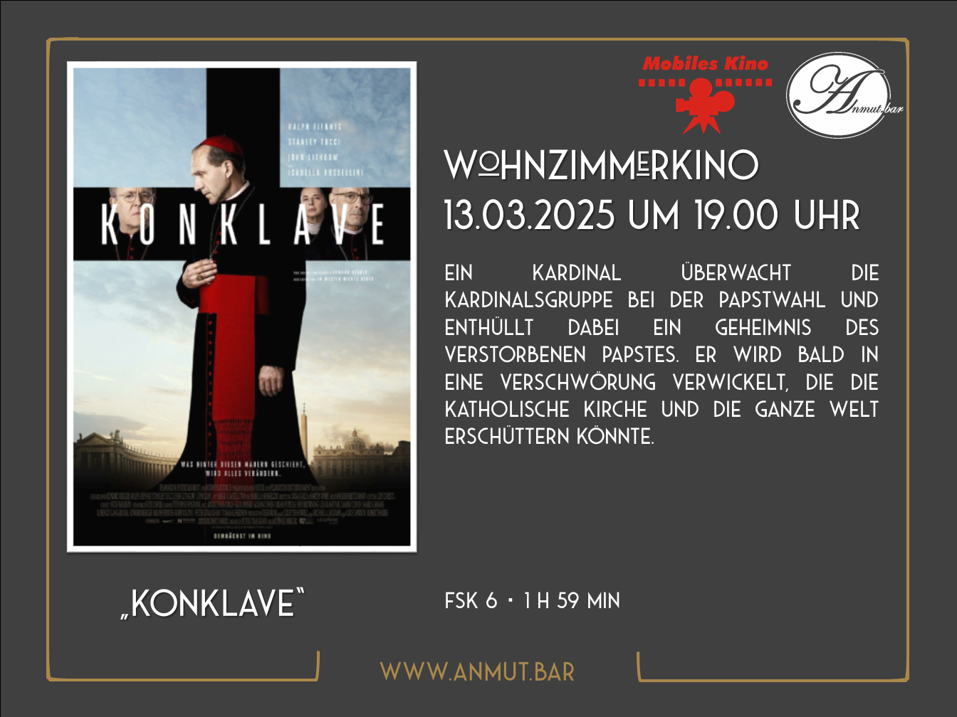 Wohnzimmerkino: „Konklave“