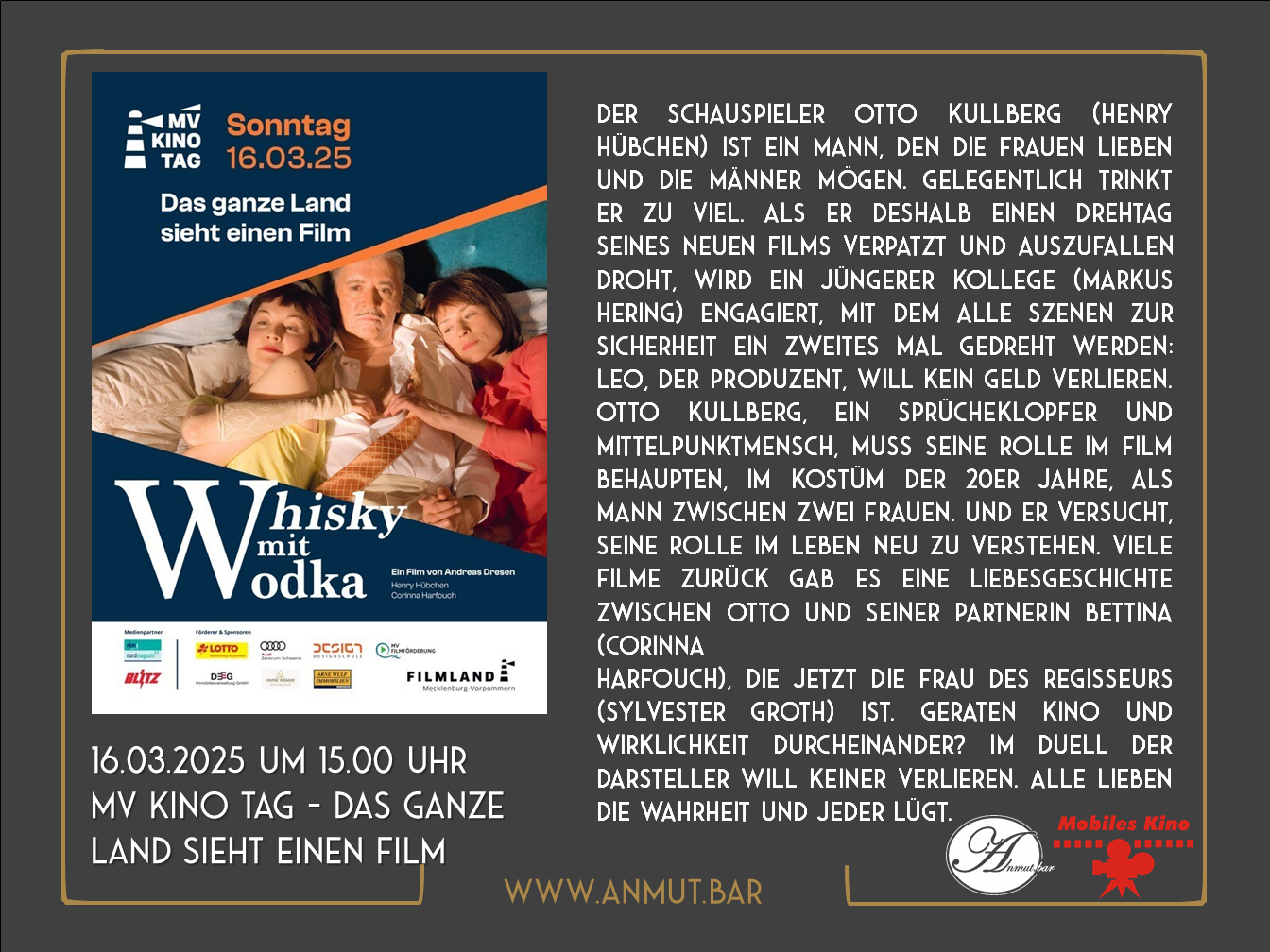 Wohnzimmerkino: „Whisky mit Wodka“