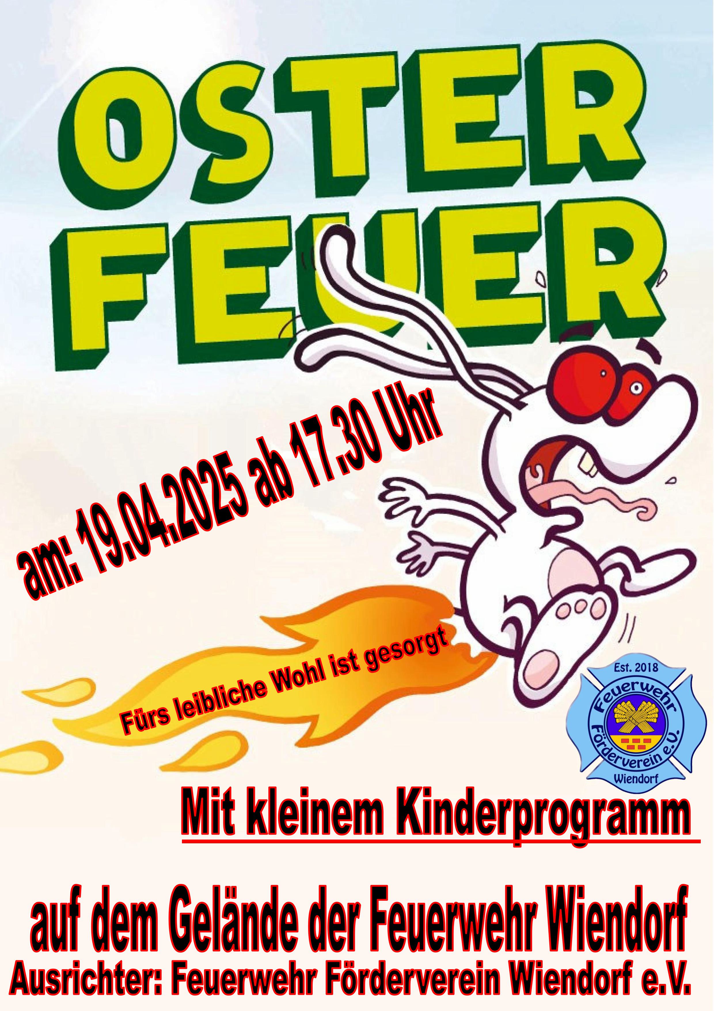 Osterfeuer in Wiendorf