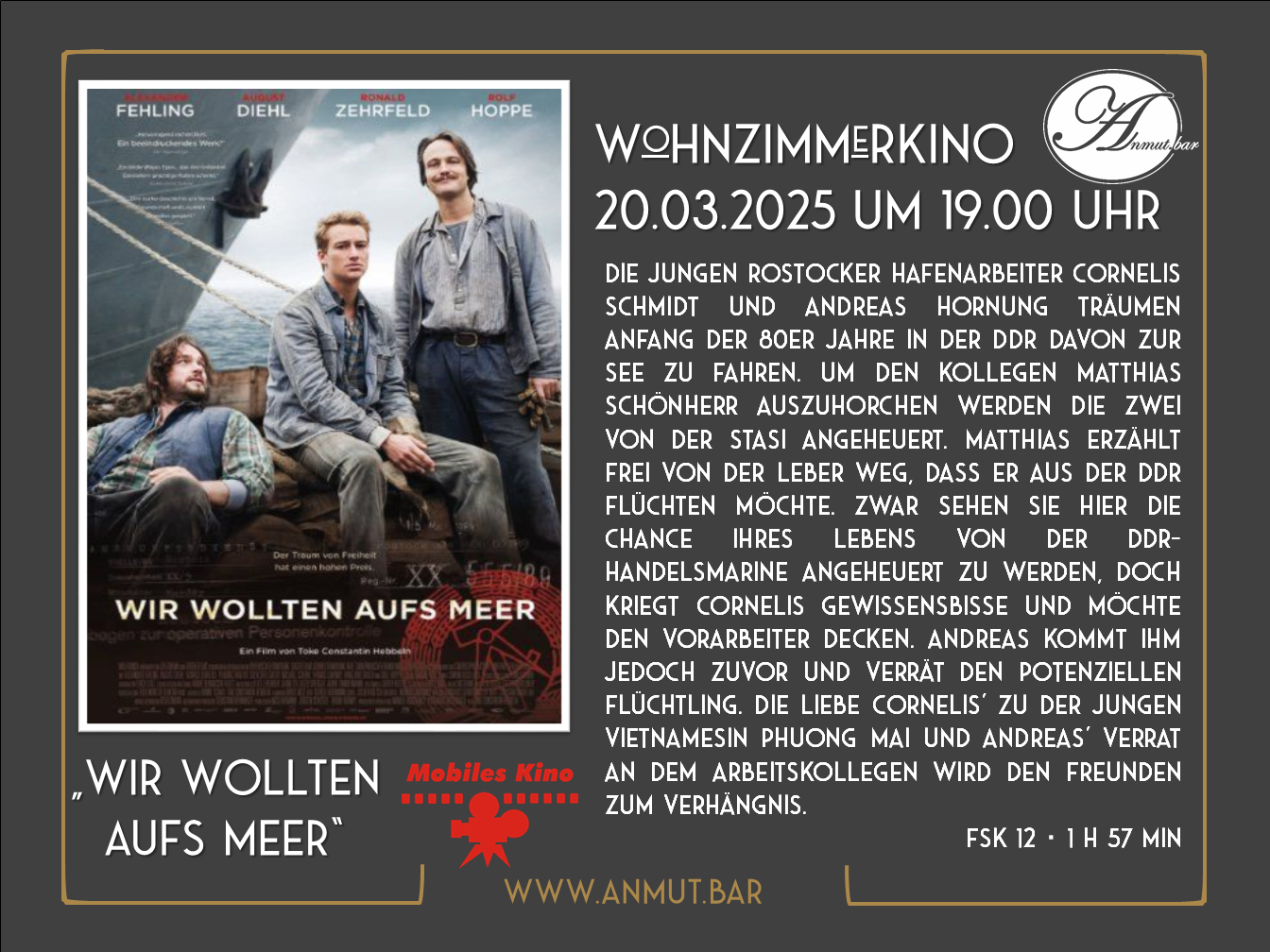 Wohnzimmerkino: „Wir wollten aufs Meer“