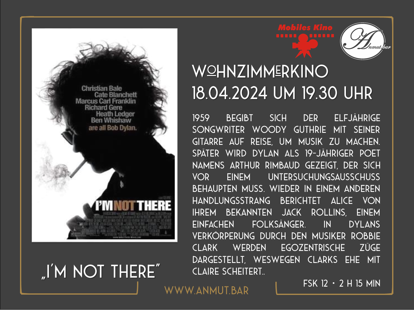 Wohnzimmerkino: „I’m not there“
