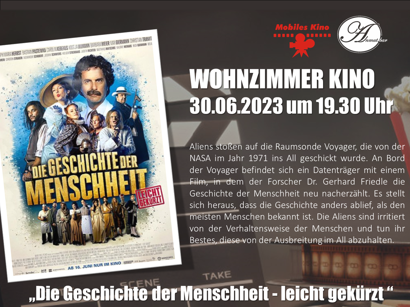 Wohnzimmerkino „Die Geschichte der Menschheit – leicht gekürzt“