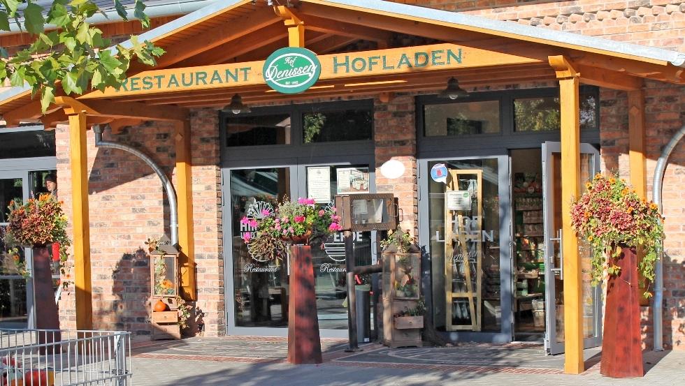 Unser Eingang zum Restaurant und Hofladen © Denissen Landwirtschafts GmbH & Co. KG