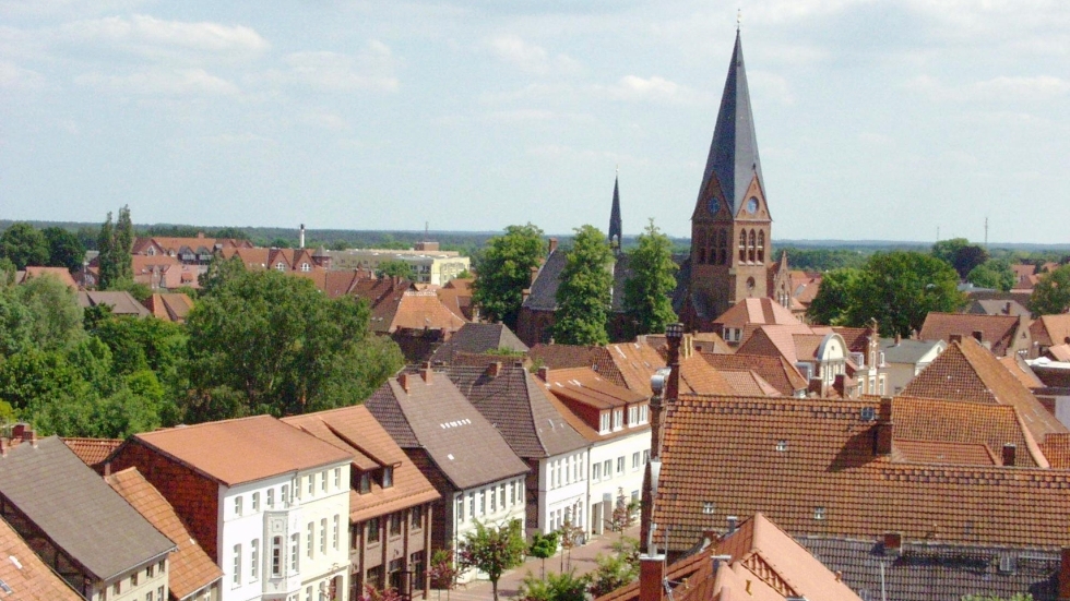 Blick über Hagenow vom Rathausturm © Stadt Hagenow