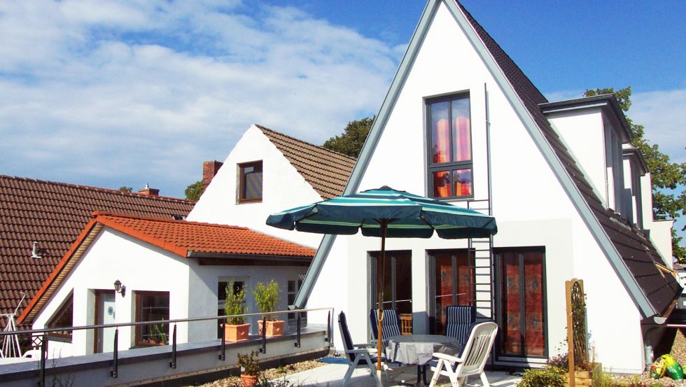 Dachterrasse einer Ferienwohnung in Warnemünde © InterDomizil GmbH