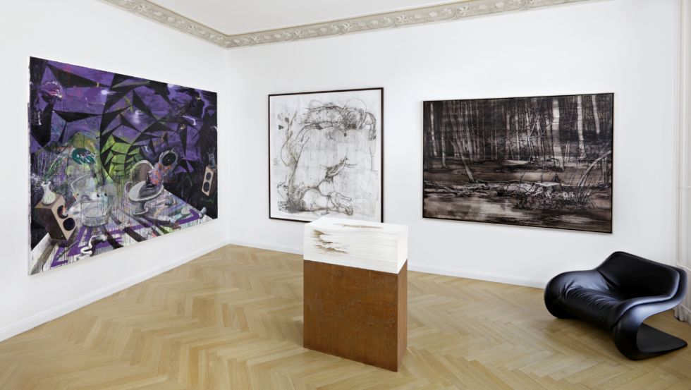 Raumaufnahmen von der Ersten Ausstellung der Sammlung in Berlin Von links nach rechts: 