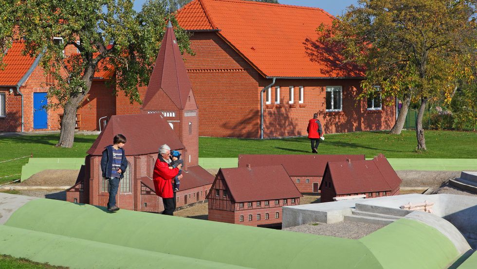 Maßstabgerechtes Modell der Festung Kirchdorf © Kurverwaltung Ostseebad Insel Poel